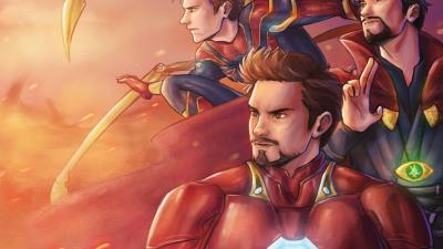 iron man doctor strange spiderman 4k 3x wallpaper