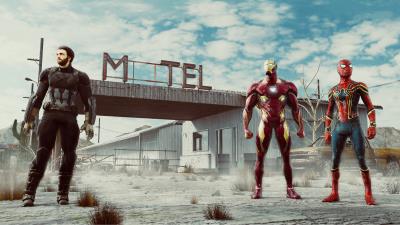 iron man spiderman captain america xe wallpaper