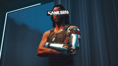 johnny silverhand samurai 4k p1 wallpaper