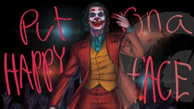 joker put happy face 5c wallpaper