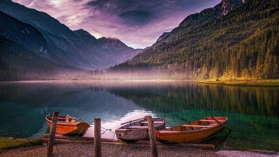 lake jagersee in austria in early autumn 4k gx wallpaper