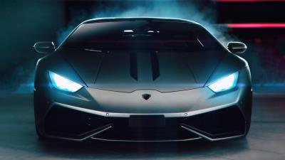 lamborghini glowing lights 4k vc wallpaper