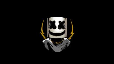Marshmello dark minimal 4k wallpaper