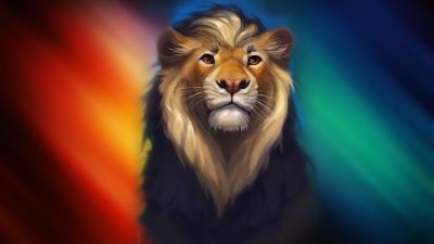 lion fantasy colorful art ex wallpaper