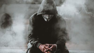 man black hoodie anonymus 4k 1s wallpaper
