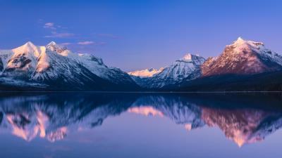 mcdonald lake glacier national park 4k ba wallpaper