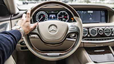 mercedes car steering wallpaper