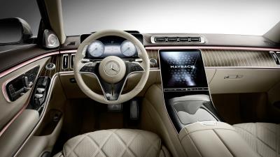 mercedes s class maybach interior 4k ca wallpaper