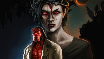 milla jovovich blood queen in hellboy art 76 wallpaper