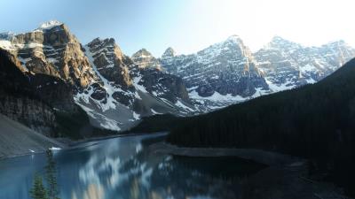 moraine lake canada reflections 4k mv wallpaper