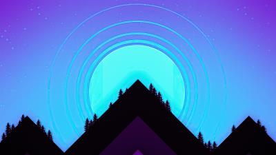 mountains minimal 4k ao wallpaper