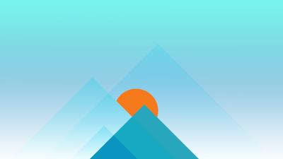 mountains sunrise minimal 4k yl wallpaper
