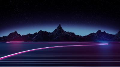 neon highway 4k nz wallpaper