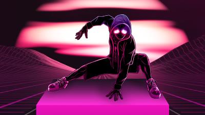 neon spider man lm wallpaper