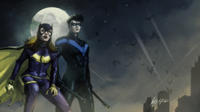 nightwing and batgirl 8b wallpaper