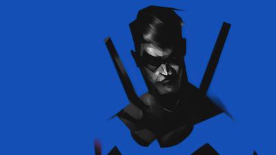 nightwing minimal blue 4k in wallpaper