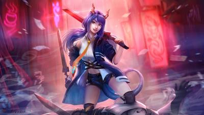 operator chen arknights fanart 4k xt wallpaper