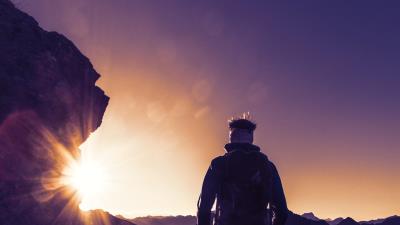 person in jacket silhouette 4k 6w wallpaper