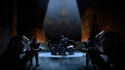 police about to arrest the batman od wallpaper