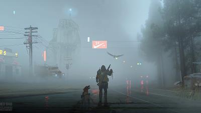 post apocalypse man with dog 4k m7 wallpaper