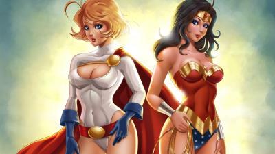 power girl and wonder woman ap wallpaper