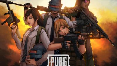 pubg squad art pe wallpaper