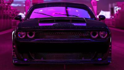 Retro dodge challenger srt 4k 8v wallpaper