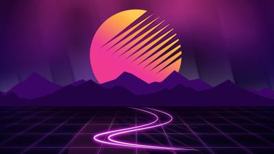 Retrowave neon 4k aa wallpaper