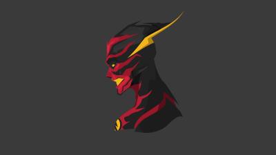 Reverse flash minimal art 4k 8v wallpaper