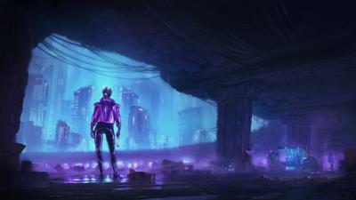 Second life neon nights 4k xt wallpaper