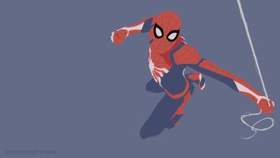 Spiderman ps4 minimalist ly wallpaper