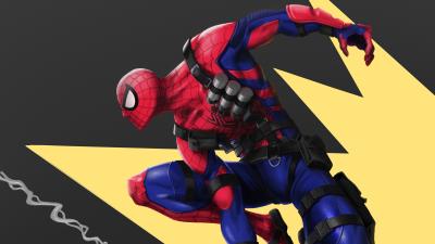 Spiderman with arms 4k go wallpaper