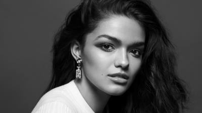 rachel zegler v magazine monochrome 4k vs wallpaper