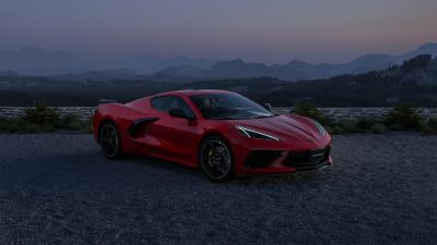 red chevrolet corvette 4k 2021 fa wallpaper