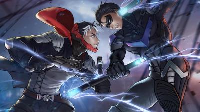 red hood vs nightwing w3 wallpaper