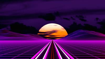 retro outrun road 4k tc wallpaper