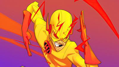 reverse flash art 4k f3 wallpaper