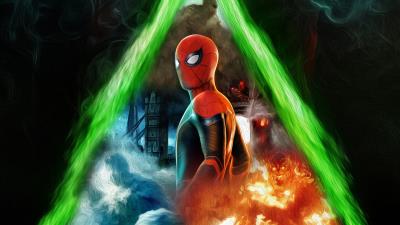 spiderman far fromhome art wt wallpaper