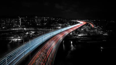 stockholm highway speed trails lights l1 wallpaper