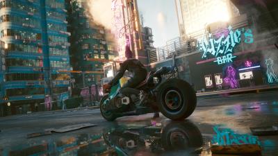 street biker cyberpunk 2077 op wallpaper