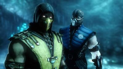 sub zero and scorpion mortal kombat 4k li wallpaper