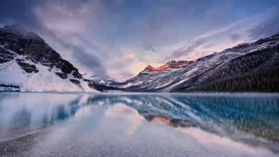 sunrise at bow lake canada 4k 25 wallpaper
