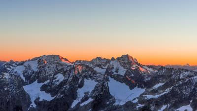 sunset at glacier 4k dx wallpaper