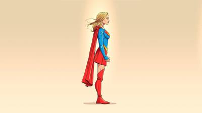 supergirl minimalism 4k 7d wallpaper