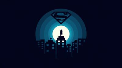 superman minimal illustration 4k 39 wallpaper