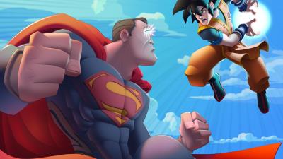 superman vs gokuh z0 wallpaper