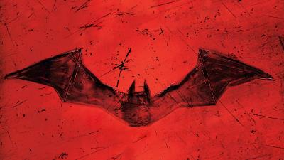 The batman 2021 red logo 4k wallpaper