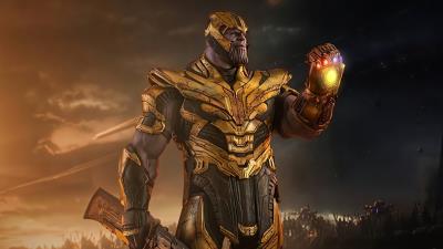 Thanos Supervillain Gauntlet 4K wallpaper