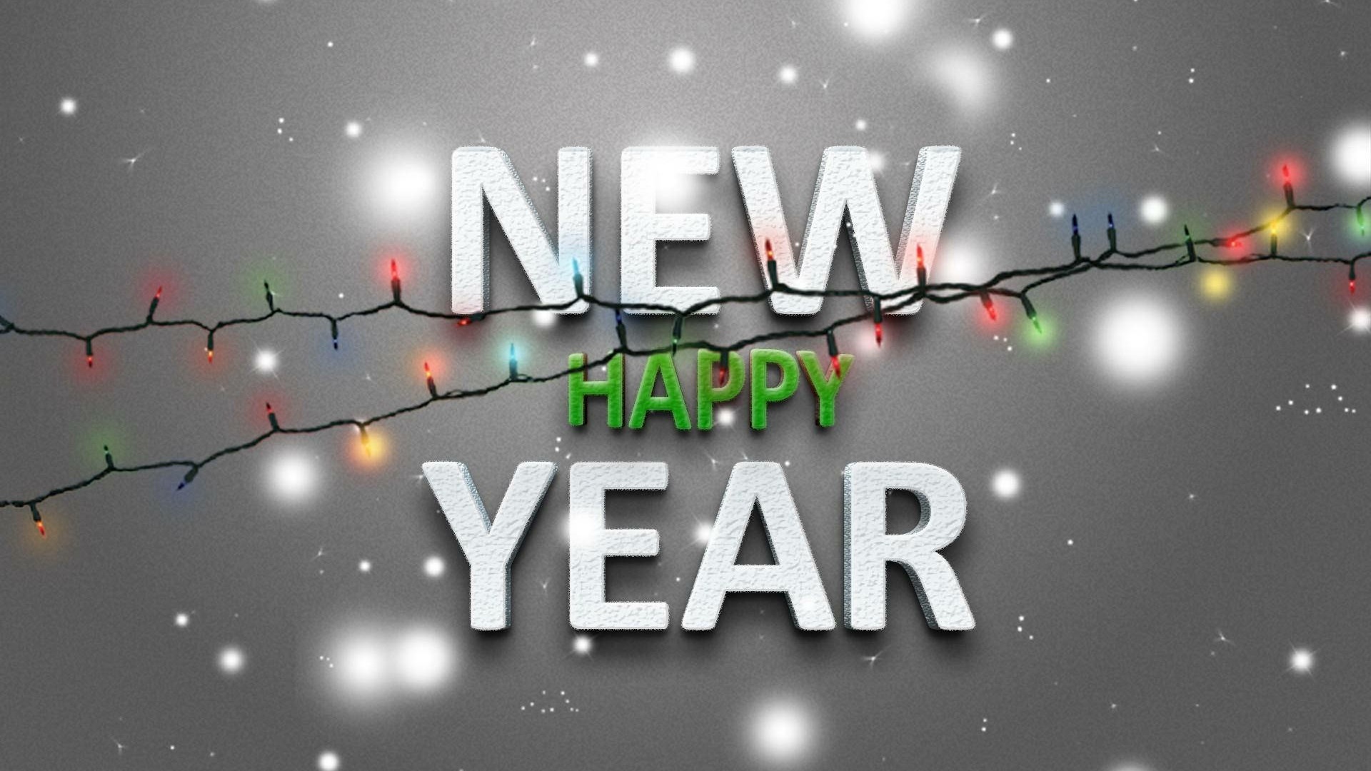 New Year Lights HD Wallpaper