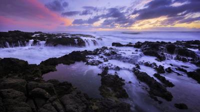 Peaceful Evening At The Ocean Cape Perpetua HD wallpaper